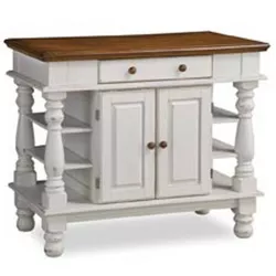 Americana Kitchen Island with Wood Top Antique White - Home Styles