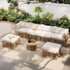 CAVINAS 7-Piece Patio Sectional Furniture Set, All-Weather Rattan Sectional Sofa Set Freely Combinable Backyard Furniture - 4 of 4