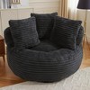 KTMBDW Bean Bag Chair, Corduroy Bean Bag Sofa with Filler, Lazy Sofa Chair with 3 Pillows, Lounge Floor Sofa for Living Room Bedroom - 3 of 4