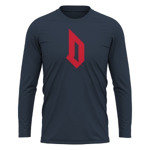 Duquesne University Adult Sport Long Sleeve Primary Logo, Athletic Heather - 1 of 4