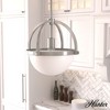 Hunter 12.75" Wedgefield Ceiling Light Brushed Nickel Finish - Modern Globe Pendant with Glass Shade, 1-Bulb Dimmable Design - 4 of 4