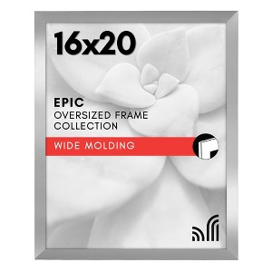 Americanflat 16x20 Poster Frame in Silver - Composite Wood with Polished Plexiglass - Horizontal and Vertical Formats for Wall - 1 of 4