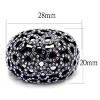 Slickblue Women’s Fashion Ring in IP Light Black Stainless Steel, Flower Design with Tanzanite Crystal, Sizes 5-9 - 2 of 4