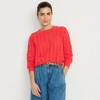 Lands' End Women's Drifter Cable Pointelle Stitch Sweater - 4 of 4