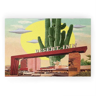 MsGonzalez Desert Inn UFO 36" x 24" Welcome Mat - Society6