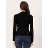 Allegra K Women's Turtleneck Solid Long Sleeve Ribbed Knit Pullover Sweater Jumper - 4 of 4