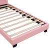 CAVINAS Full Size Platform Bed Modern Wooden Bed Frame with Rabbit Shape Headboard and Upholstered Leather for Bedroom - 3 of 4