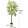6ft Artificial Lemon Tree with Pot, Realistic Faux Lemon Plant with Fruit, Indoor Outdoor Decorative Potted Tree for Home Office Balcony - 2 of 4