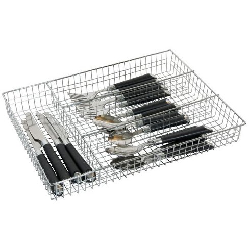 Kitchen accessories : Stainless steel cutlery tray - 4 rows