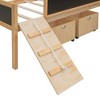 NicBex Twin Size Bunk Bed Loft Bed Pine Frame Bed Frame with 2 Storage Boxes, 3 Blackboard, Guardrails, Slide and Climbing Frame - 4 of 4