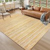 Acekool 5x7 Green Washable Area Rug, Modern Solid Braid Print, Non-Slip, Stain Resistant, Low Pile Accent Carpet for Living Room Bedroom - 3 of 4