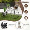 Tangkula 3-Tier Bicycle Plant Stand w/ Hollowed Baskets Metal Flower Pot Cart Holder - 4 of 4