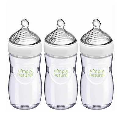 NUK Simply Natural Baby Bottle - 9oz/3pk