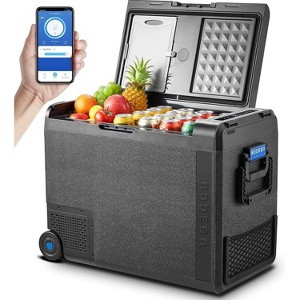 12 Volt Car Fridge,61 Quarts (58L),APP control,-4℉-68℉,Low noise cooler,H/M/L protection system,Cup slots design,Battery Protection,Two-way cover - 1 of 4
