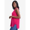 Jessica London Women's Plus Size Stretch Knit Hi-Low Zip Tunic - 4 of 4