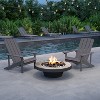 Merrick Lane Set of 2 Adirondack Patio Chairs With Vertical Lattice Back And Weather Resistant Frame - 2 of 4