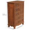 YIYIBYUS 5 Drawers Dresser for Bedroom, Chest of Drawers, Rustic Dressers Organizer - 4 of 4