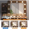 Vanity Desk with Mirror and Lights,Makeup Vanity with 2 Drawers, 3 Light Mode and Brightness Adjusted, Makeup Table for Bedroom, Desk and Chair - 4 of 4