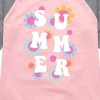 Girls' - Instant Message - Summer Flowers Shirt Tail Raglan Graphic T-shirt - 2 of 4
