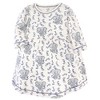 Touched by Nature Baby and Toddler Girl Organic Cotton Long-Sleeve Dresses 2pk, Blue Elephant, 2 Toddler - 3 of 3