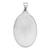 Black Bow Jewelry 14k Yellow or White Gold Hollow Oval St Christopher Pendant, 20 x 37mm - 3 of 4