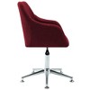vidaXL Swivel Office Chair Wine Red Fabric - 3 of 4