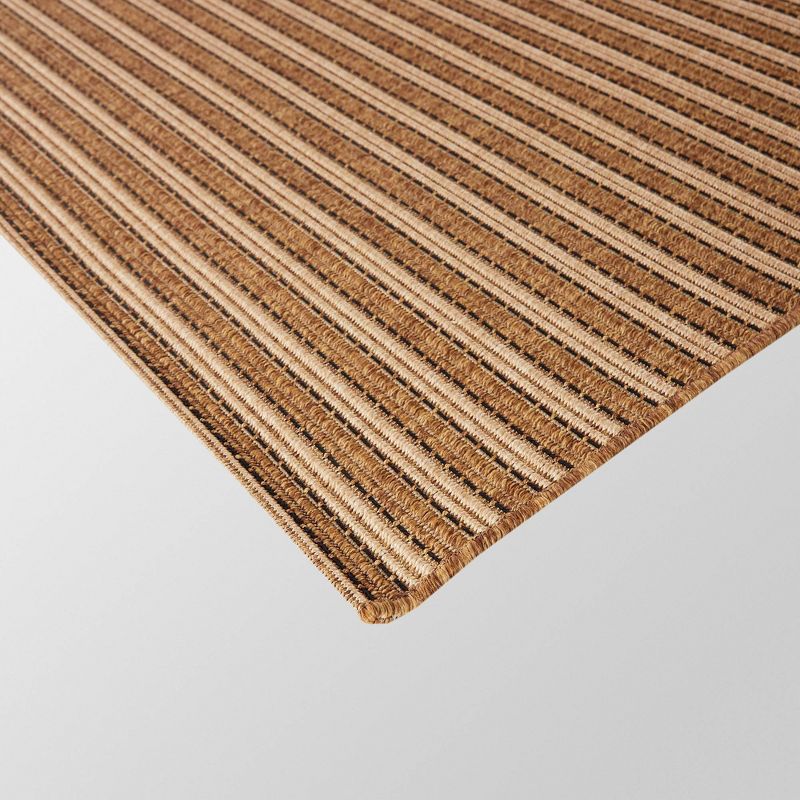 Two-Tone Stripe Outdoor Rug Black - Threshold™, 5 of 6