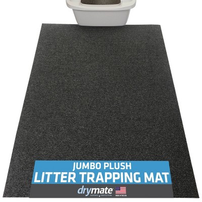 Drymate 30" x 45" Cat Litter Trapping Mat - Plush Charcoal