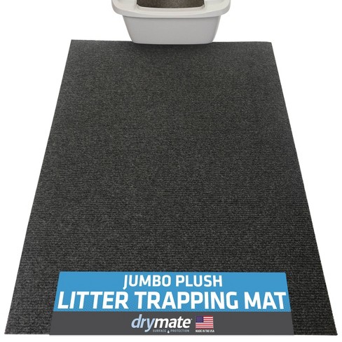 Drymate Jumbo Plush Cat Litter Trapping Mat, Contains Mess from Box for Cleaner Floors, Urine-Proof, Soft on Kitty Paws -Absorbe