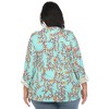 White Mark Plus Size Paisley Button Front Tunic Top - 3 of 4
