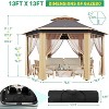 13x13ft Hexagonal Patio Pop-Up Gazebo, Canopy Shelter with Mesh Netting, Event Tent with Strong Steel Frame for Backyard, Garden, Lawn - 2 of 4