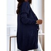 Womens Cardigan Long Sleeve Knit Cardigan Sweaters Open Front Button Sweater Outerwear with Pockets - 2 of 2