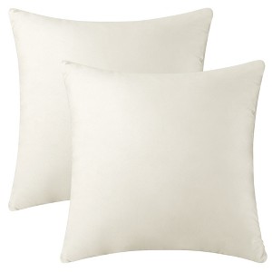 Unique Bargains Velvet Modern Solid Couch Sofa Home Decorative Pillow Covers 2 Pcs - 1 of 4
