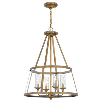 Quoizel Lighting Barlow 4 - Light Pendant in  Weathered Brass