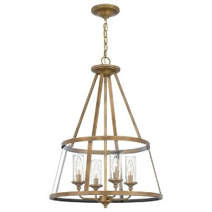 Quoizel Lighting Barlow 4 - Light Pendant in  Weathered Brass - 1 of 4