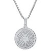 Steeltime 24" stainless steel Notre Pere french prayer round pendant - 2 of 4