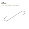 Unique Bargains Steel Extra Long Garden Bathroom Kitchen S Shape Hooks and Hangers 8 Pcs - 3 of 4