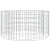 vidaXL Dual Function Gabion Fire Pit and Plant Container - Galvanized Iron Construction, Outdoor Fireplace for Garden - 2 of 4