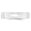 Black Bow Jewelry 2mm to 6mm 10K White Gold Lightweight Domed Comfort Fit Band - 2 of 4