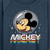 Women's - Disney - Mickey Portrait Retro Lightweight French Terry Wide Neck Long Sleeve Shirt - 2 of 4