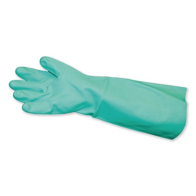 Impact Long-Sleeve Unlined Nitrile Gloves Powder-Free Green Medium 8225M