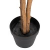 Slickblue Tall 6FT Faux Banyan Tree with Solid Wood Base & 156 Green Leaves for Indoor Room Decoration - 2 of 4