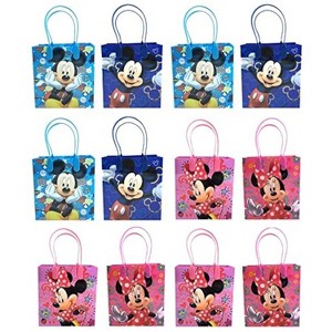 Disney Mickey & Minnie Mouse Mixed Goodie, Favor, Gift Bags 12 Pieces - 1 of 1