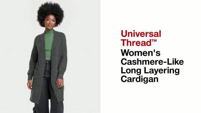 Women's Cashmere-Like Long Layering Cardigan - Universal Thread™, 2 of 11, play video
