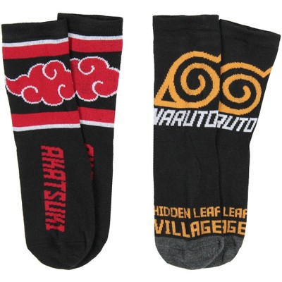 Naruto Shippuden Boys' Akatsuki Uzumaki Uchiha Clan 4 Pairs Kids