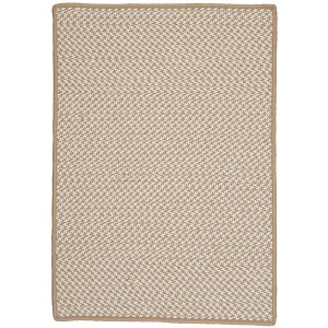 Colonial Mills Outdoor Houndstooth Tweed Braided Rug, Cuban Sand 4'x6', Rectangle Shape - 1 of 1