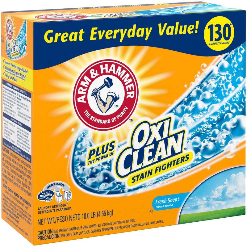 Arm &#38; Hammer Plus OxiClean Powder Laundry Detergent - Fresh Scent - 160oz, 2 of 4