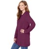 Woman Within Plus Size Cotton Cable Knit Cardigan Sweater - 4 of 4