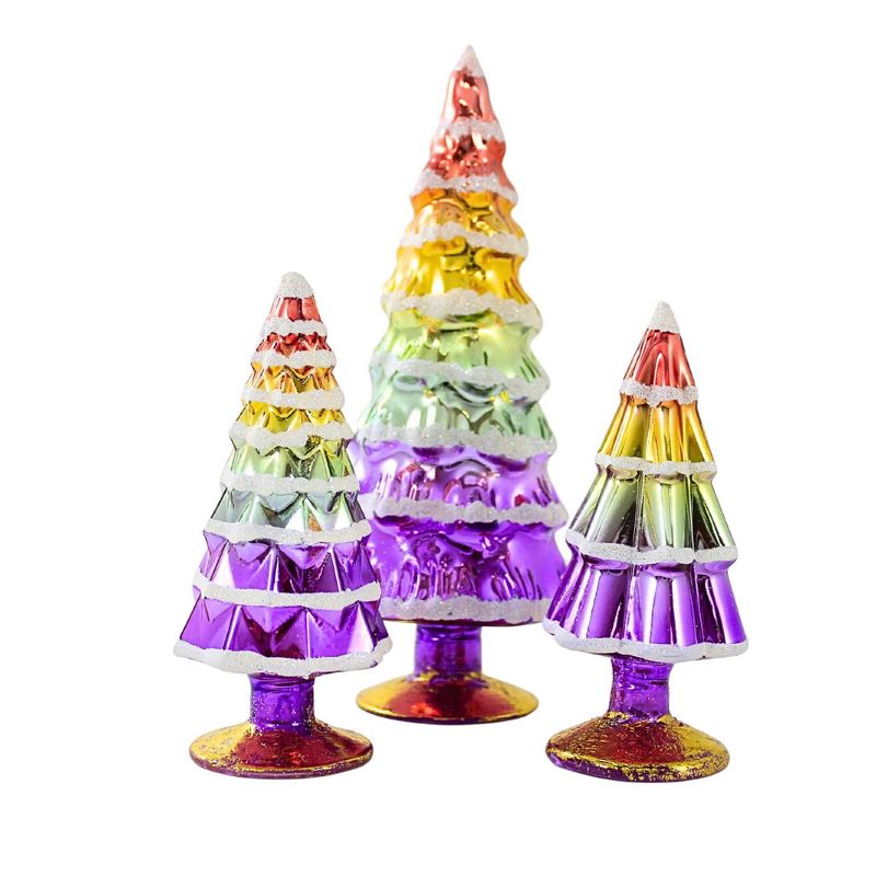 Cody Foster 7.0 Inch Small Pastel Rainbow Hue Trees Easter Spring Lgbtq Decorate Decor Village Mantle Tree Sculptures, 1 of 4