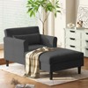 Mjkone 37'' Ice Velvet Chaise Lounge Sofa Couch - 2 of 4